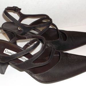 Giorgio Moretto Italy pointy toe slingback heel